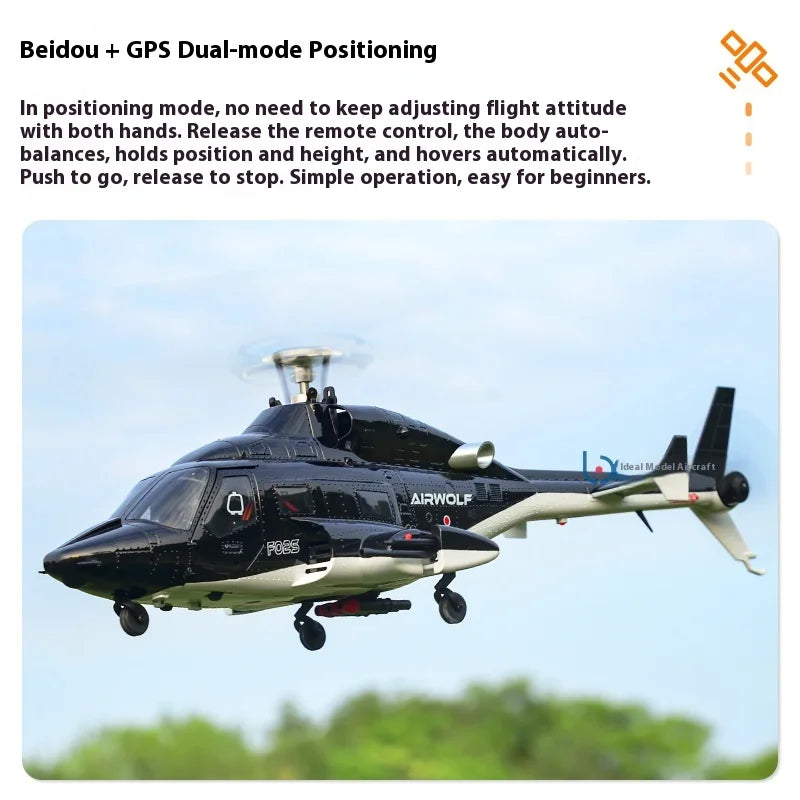 Yuxiang F07s Huey F02s Flying Wolf Armed 1/34 Remote Control Helicopter Gps Positioning Tof Height Control Brushless Motor