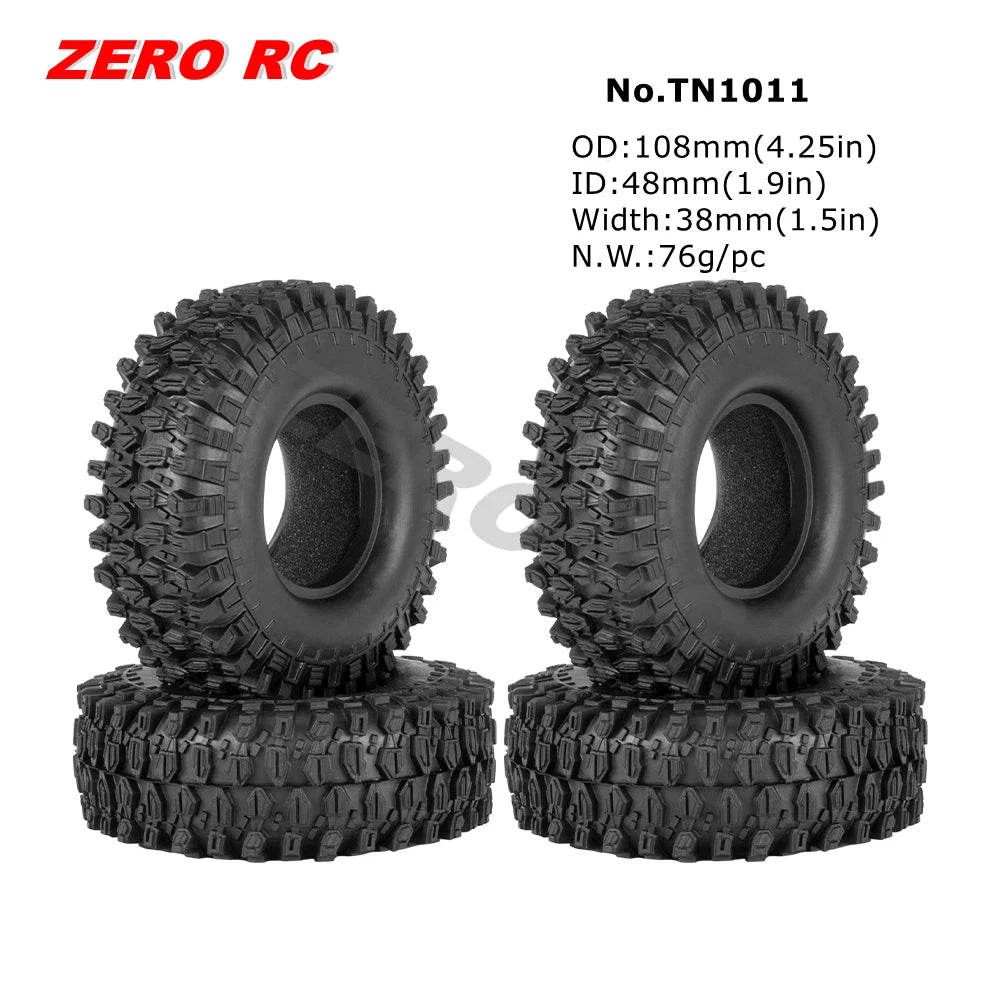 RC TRUCK 1.9" Rock Crawler Tires 90-117mm Tyre For 1/10 Off Road AXIAL SCX10 II III CAPRA TRAXXAS TRX-4 RGT MST RC4WD D90 WHEEL