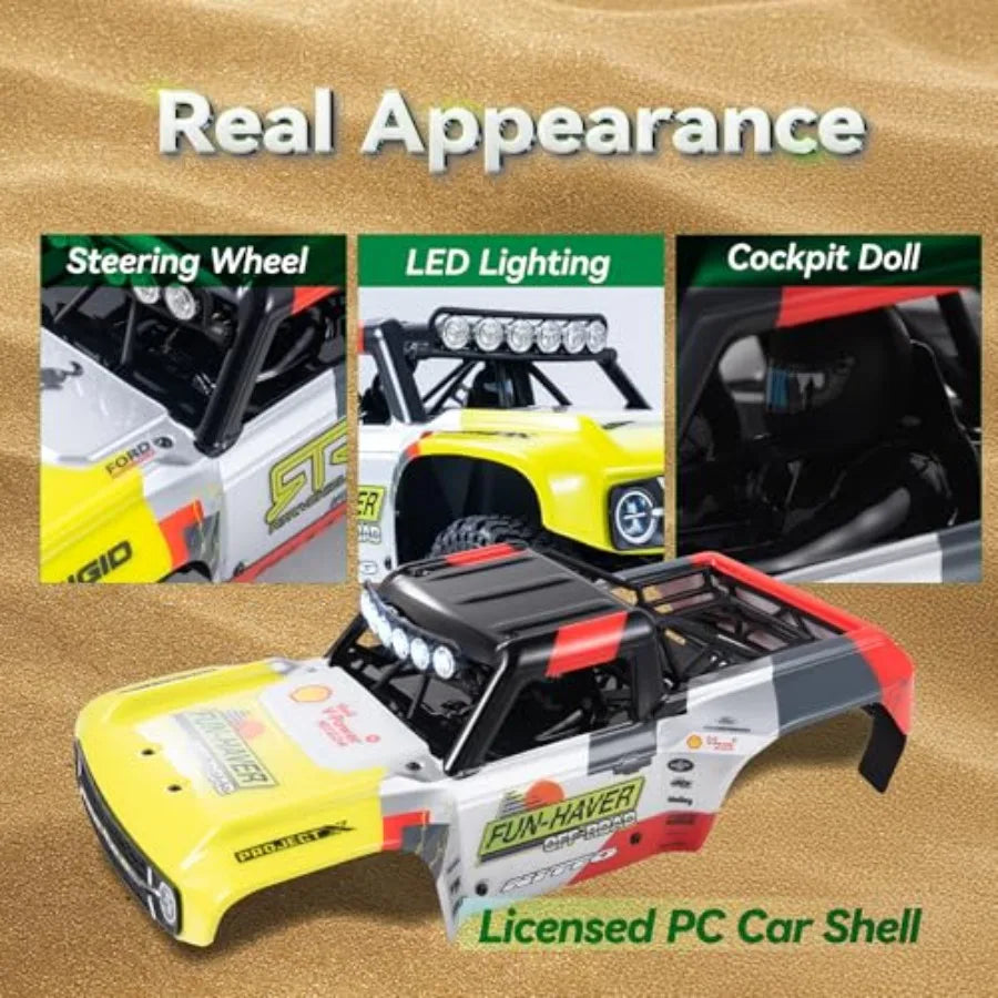 FMS 1/18 FSC18 Ford Bronco RTR EB Brushed RC Short Course Licensed by Ford High Speed 4x4 Off-Road RC Car Waterproof Remote Con