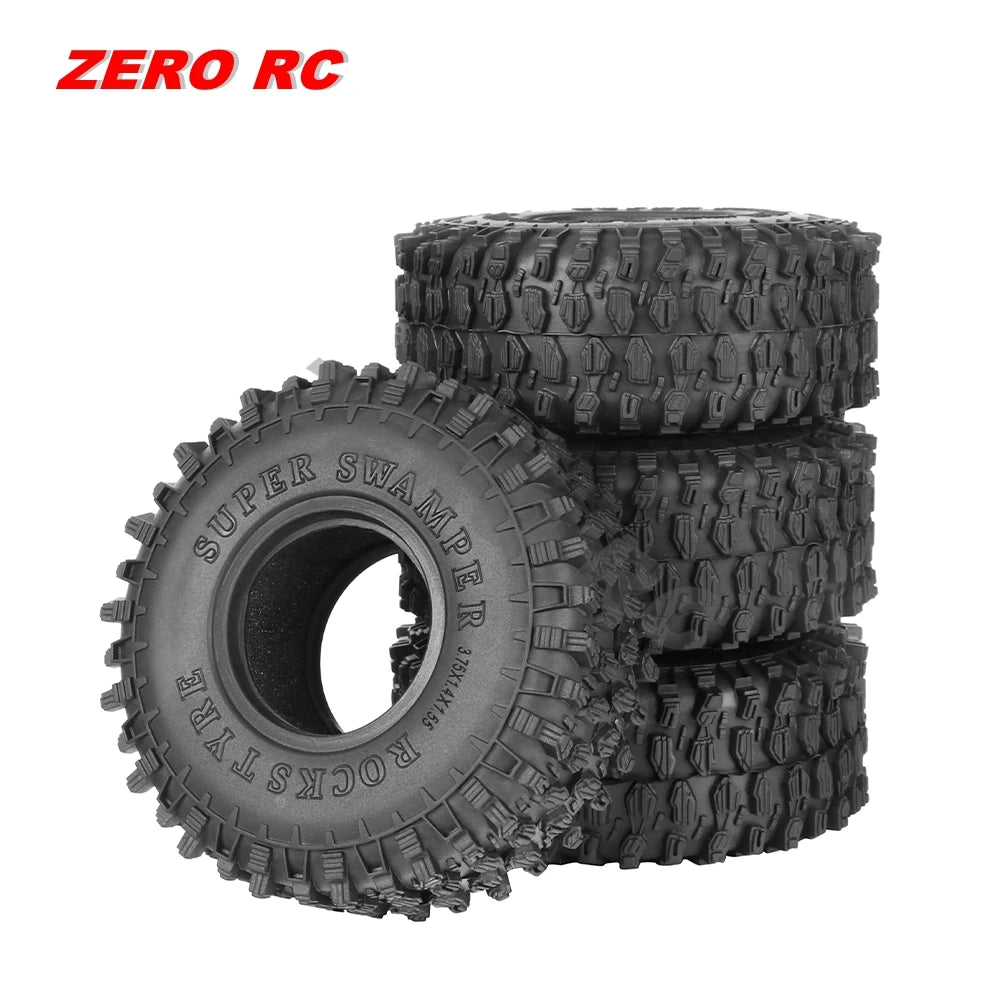 RC Crawler Car Soft 1.55" Off Road Mud Tires 76*27mm 95*35mm Foam Insert For D90 TF2 Tamiya CC02 LC70 MST JIMNY Blocks WHEEL