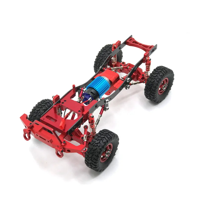 WPL C14 C24 C24-1 Metal Front and Rear Axle Chassis Link Rod Pull Rod Mount Shock Absorber Set 1/16 RC Car Upgrade Parts ﻿