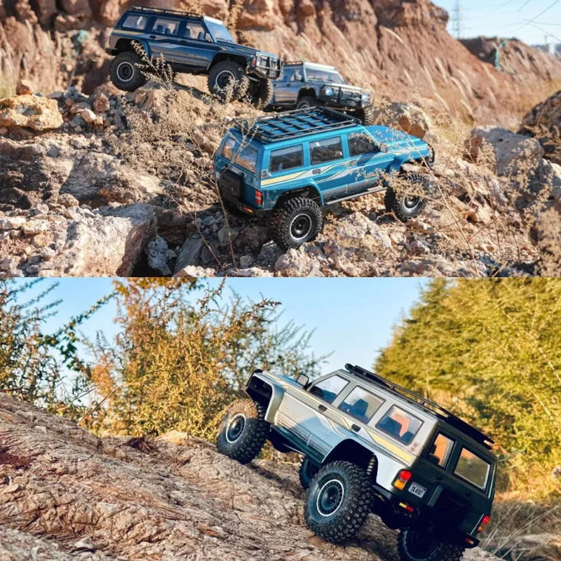 YK4107 Pro Brushless 1/10 Simulation Patrol RC Remote Control Brushless 4WD Differential Lock Climbing Car Off-road Vehicle Gift