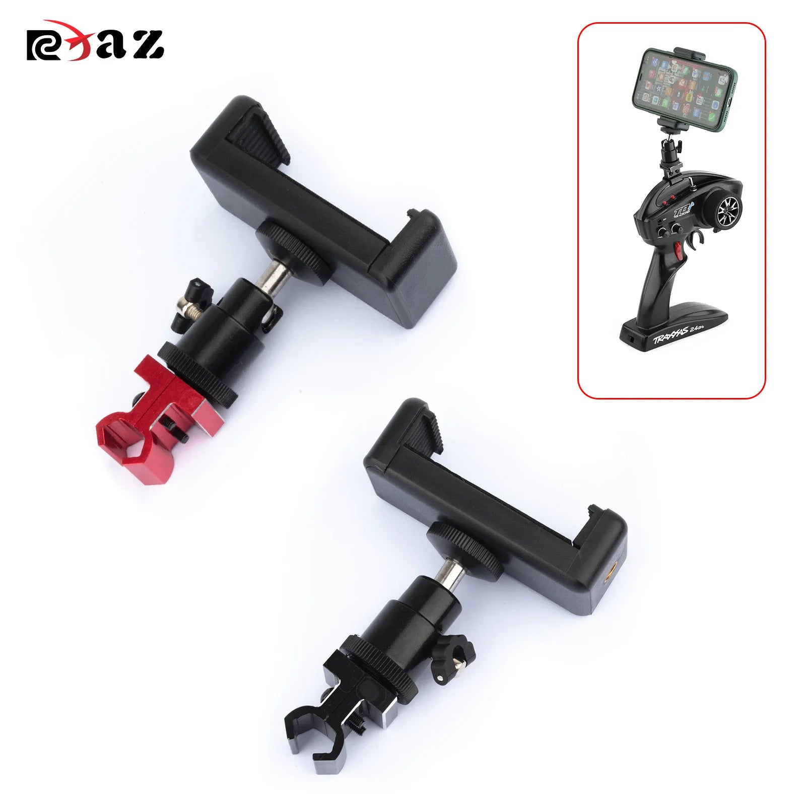 Metal TQi Transmitter Phone Mount Holder for TRAXXAS TRX4 TRX6 E-Revo Slash RUSTLER T-Maxx E-Maxx RC Car Upgrade Parts