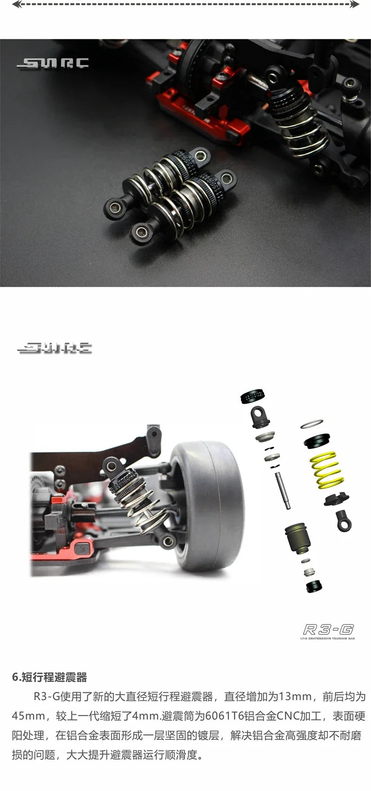 SNRC 120002 R3-G 1/10 RC Remote Control Vehicle Professional 4WD Electric Touring Car Racing Flat Car Frame