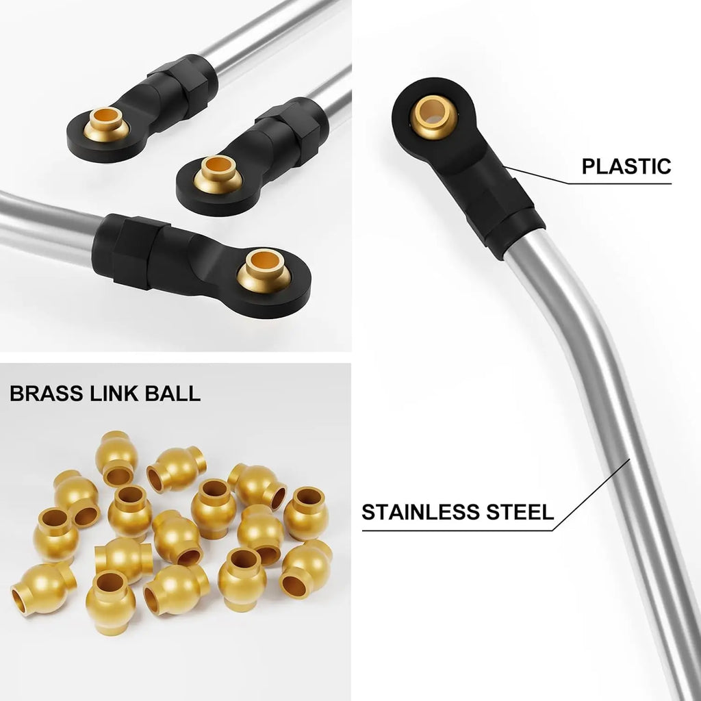 8PCS Brass Link Set High Clearance Chassis Links for TRX4M Upgrade Parts 1/18 RC Crawler Car Accessories