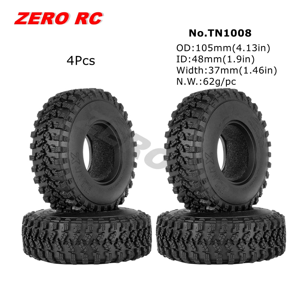 RC TRUCK 1.9" Rock Crawler Tires 90-117mm Tyre For 1/10 Off Road AXIAL SCX10 II III CAPRA TRAXXAS TRX-4 RGT MST RC4WD D90 WHEEL