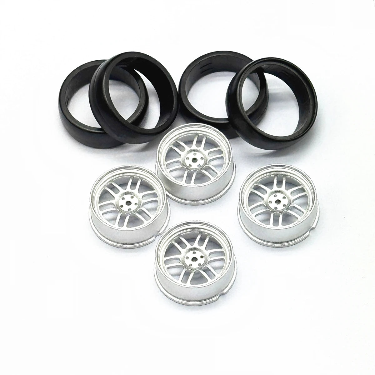 1:18 LDRC LD1801 LD1802 LD1803 LD1804 A01 A02 A86 4pcs Metal 32mm RC Hard Drift Tire Wheel Hard Tyre 1/18 RC Car Upgrade Parts