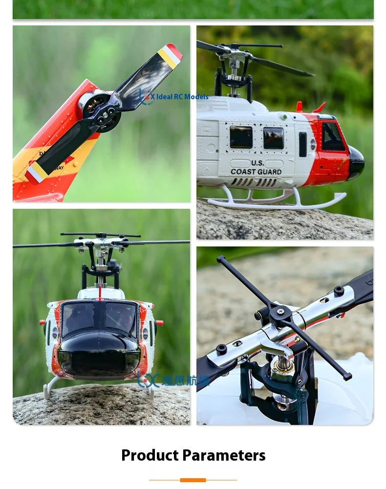 Yuxiang F07s Huey F02s Flying Wolf Armed 1/34 Remote Control Helicopter Gps Positioning Tof Height Control Brushless Motor