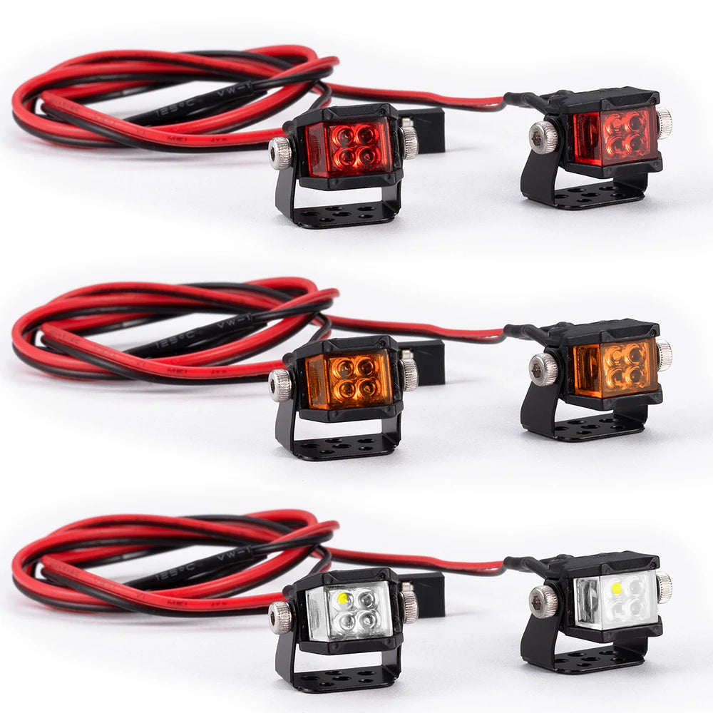 YEAHRUN LED Lights Headlights Spotlight for TRX-4 TRX6 Axial SCX10 Wraith 1/10 RC Crawler Car Upgrade Decoration Parts
