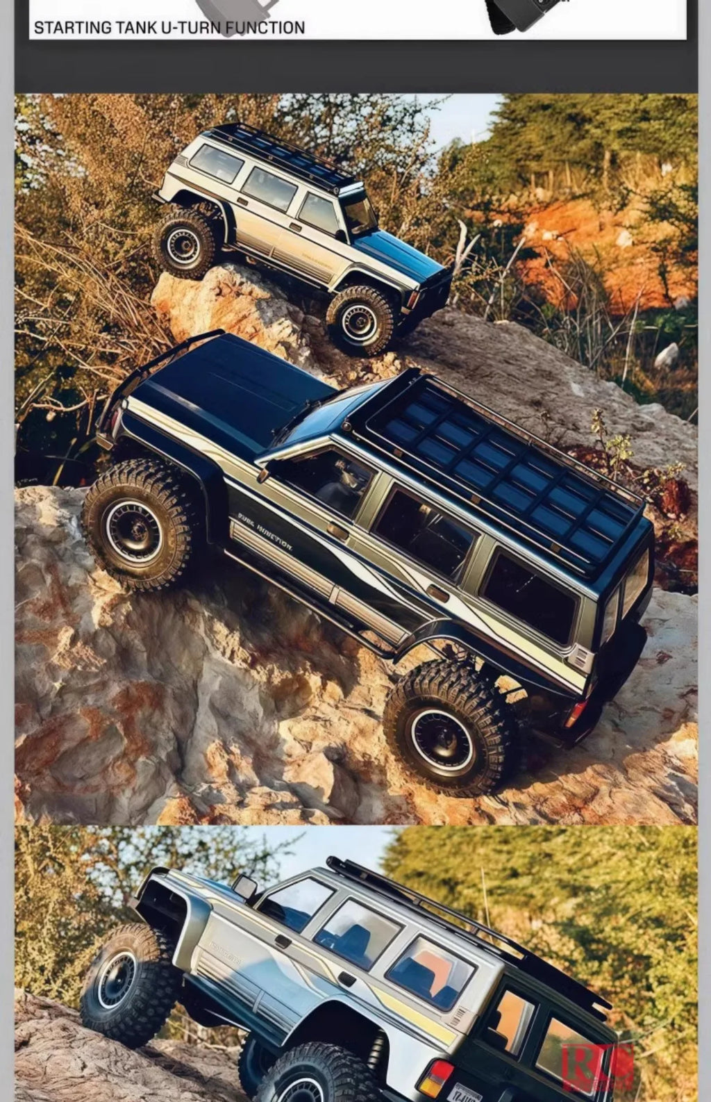 YIKONG YK4107/PRO 1/10 Scale 4WD RC Car Dual Speed Brushless Off-Road Crawler Truck Realistic RC Model Toy Gift for Ages 14+