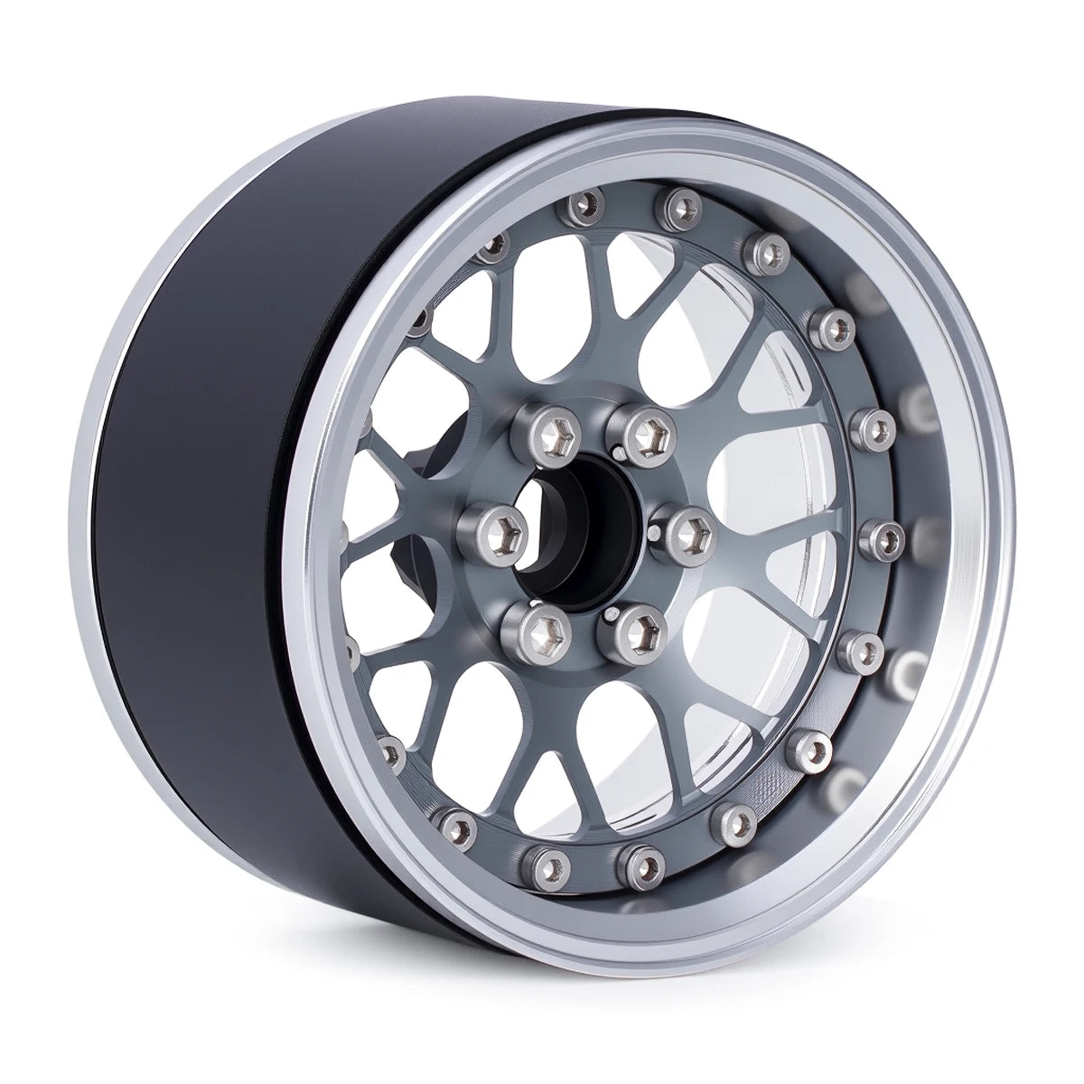 4Pcs Aluminum Alloy 2.2" Beadlock Wheels, Universal Fit for 1/10 RC Crawler Car Axial SCX10 II III & Traxxas TRX4