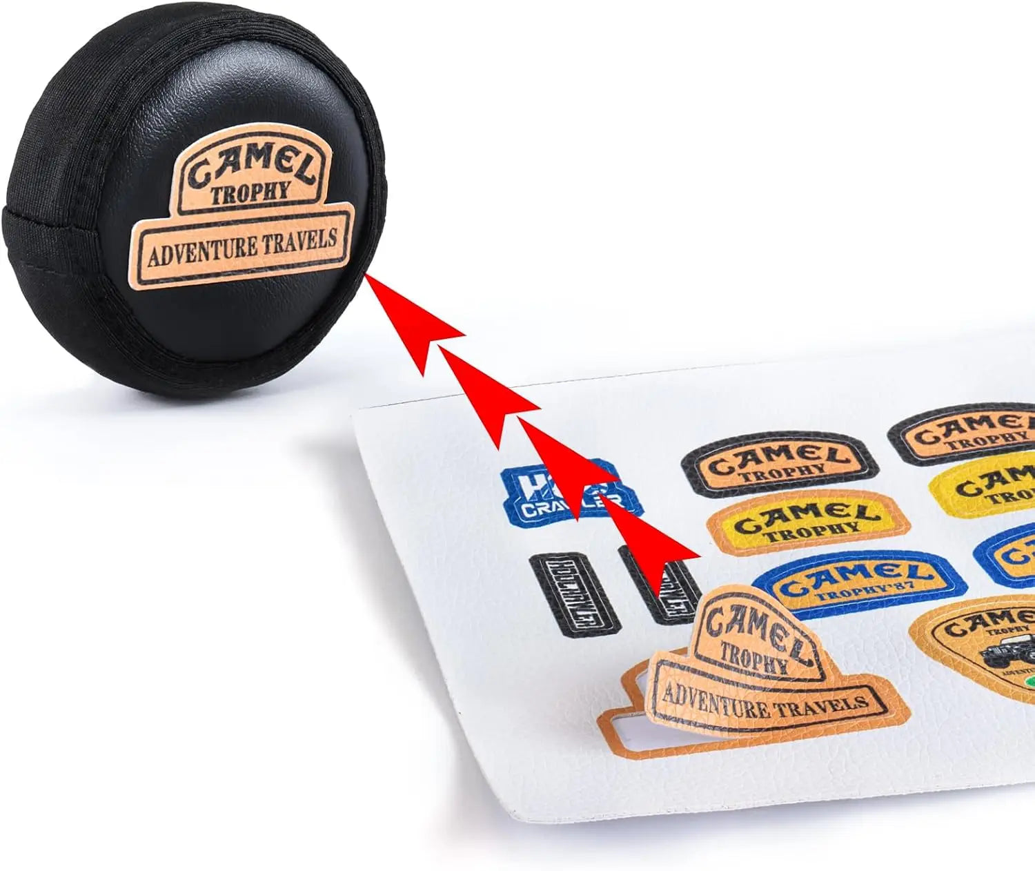1/18 1/24 RC Mini Scale Spare Tires Cover 1.0"-1.3" Simulation DIY Leather Spare Tires Cover for SCX24 FCX24 TRX4M UTB18 RedCat