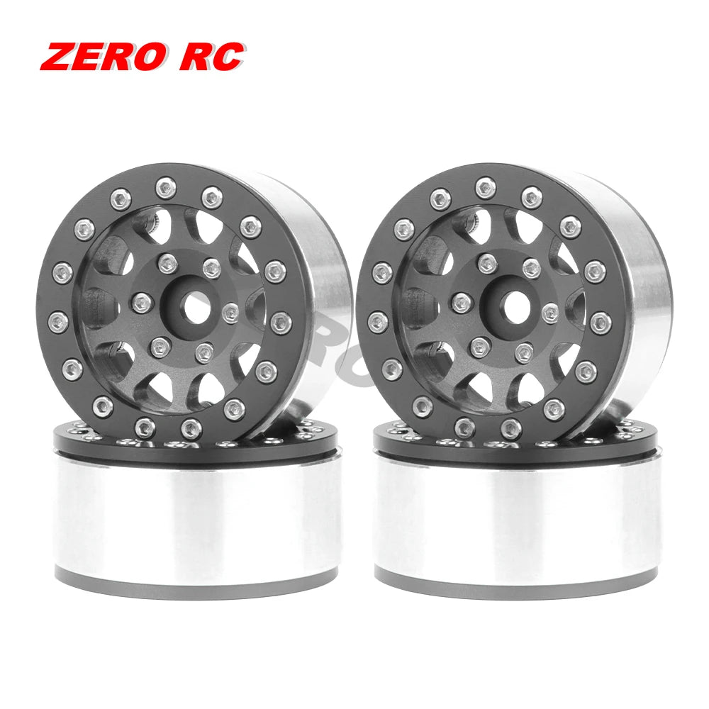 RC CAR METAL 1.55 Beadlock Wheel 10-Spoke For 1/10 1/12 MN Tamiya 1/18 UTB18 CAPRA WPL MST RC4WD D90 TF2 1.55" Tires