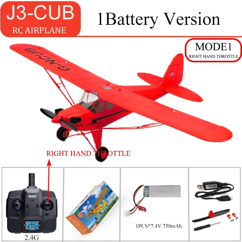 2024 RC Airplane WLtoys A160 Upgrade J3-CUB 5CH Remote Control Plane 3D/6G 1406 Brushless Motor Outdoor Foam Fixed-wing aircraft
