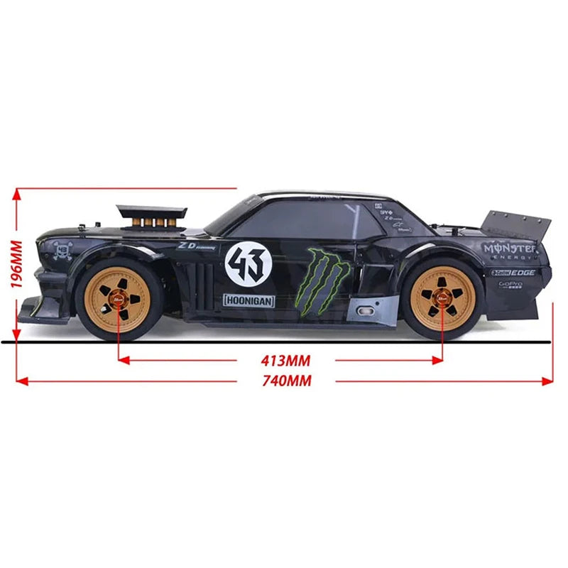 ZD Racing EX07 1/7 SCALE 4WD 130km/h RC Car Simulation High-speed Professional Flat Sports Electric Remote Control Model Vehicle