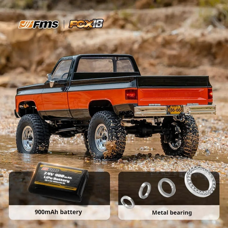 FMS FCX18 1:18 Chevrolet K10 Pickup Truck Officially Authorized Classic Retro Off-road Climbing RC Car Model RTR
