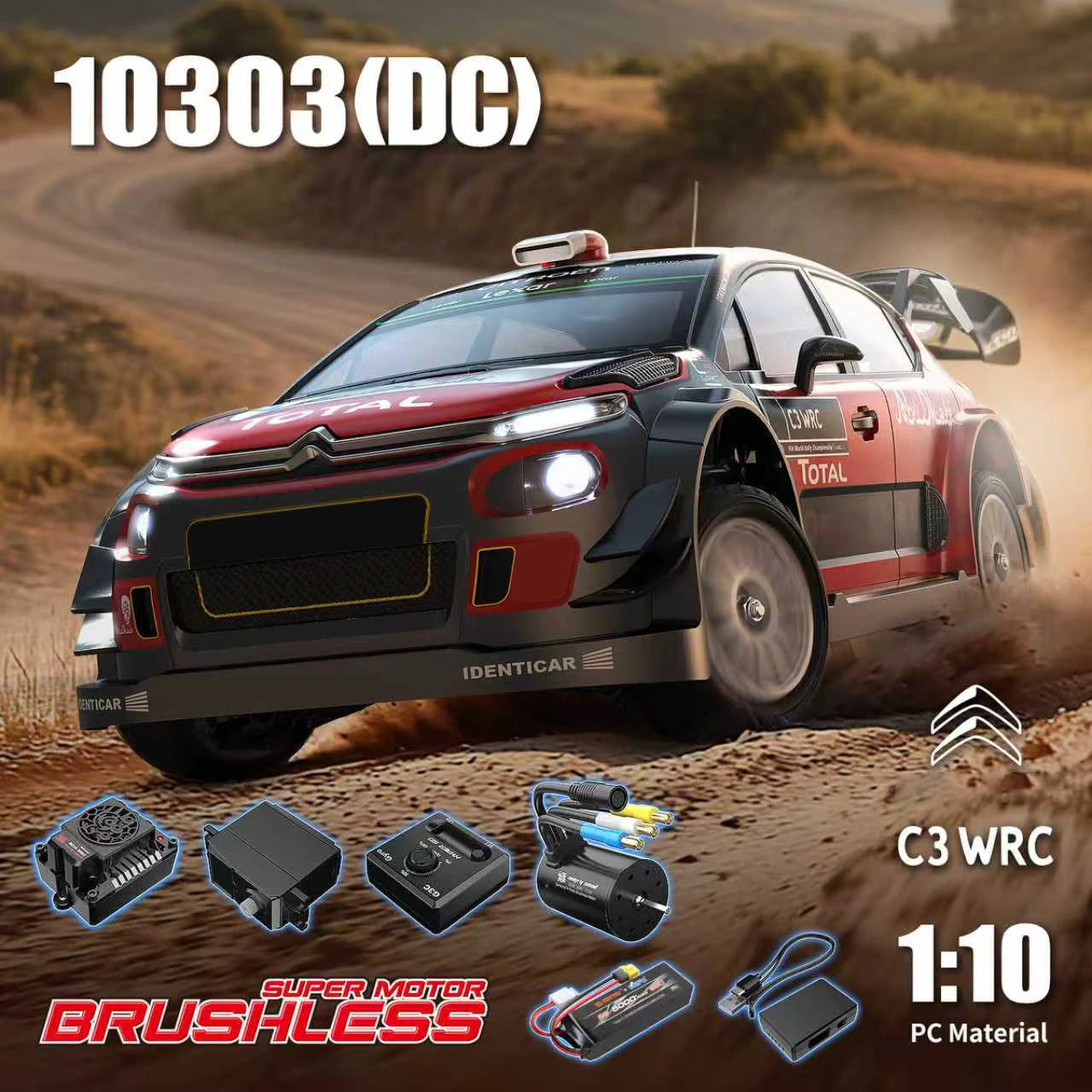 MJX 10303 10304 1/10 RC Car Brushless 70KM/H High Speed Racing Vehicle RTR 4WD Off-road Remote Control Drifting Crawler ModelToy
