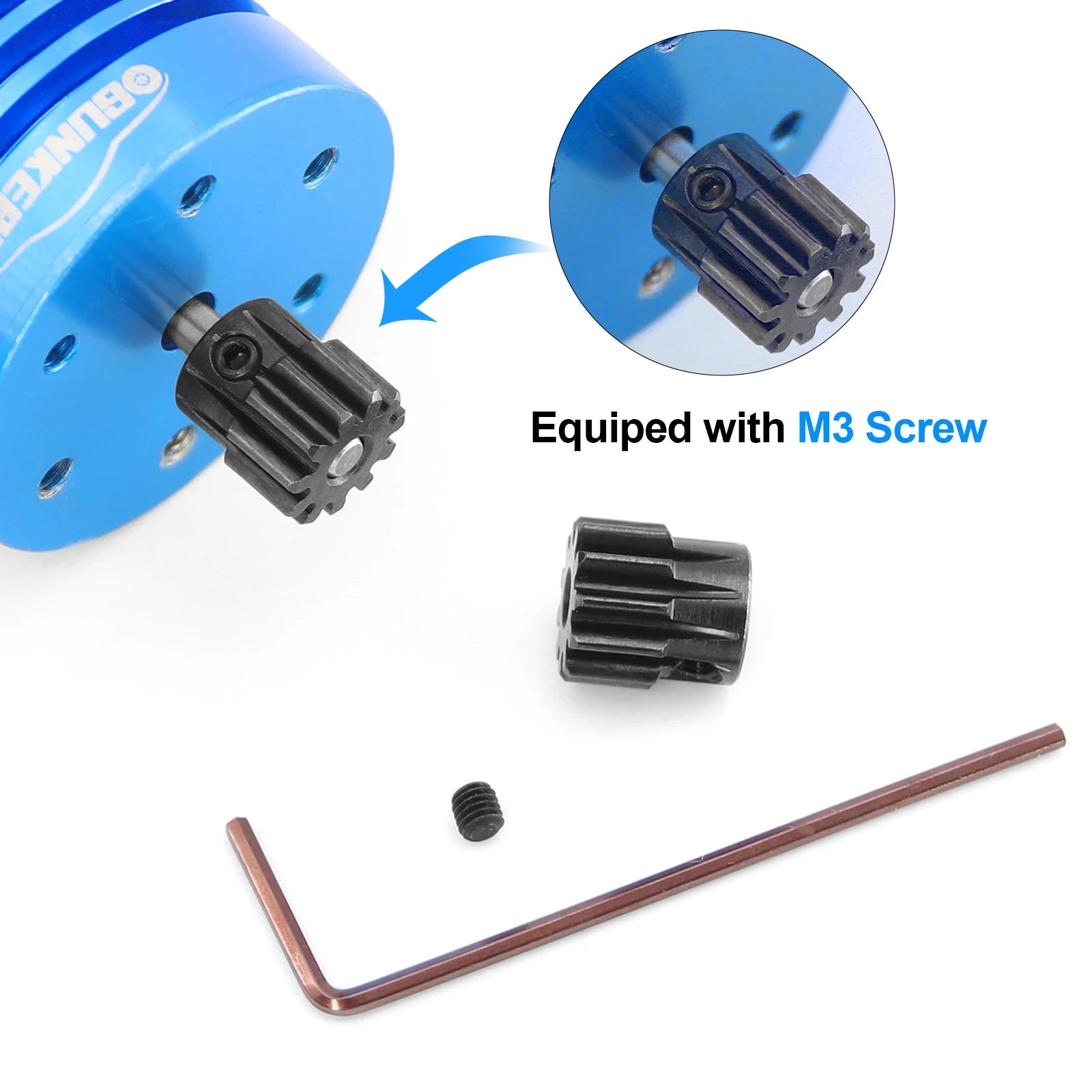 Steel Hardened 48P/32P Pinion Gears 13T 14T 15T 16T 17T 3.175mm Shaft for Traxxas Arrma HSP HPI AXIAL Tamiya Losi 1/10 RC Car