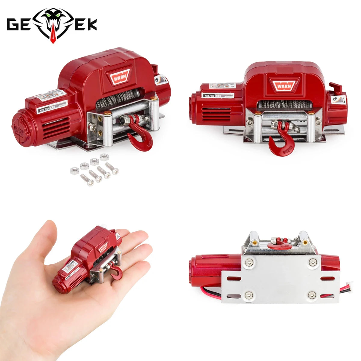 Metal Simulation Winch for 1/10 RC Crawler Car Axial SCX10 90046 TRX4 TRX6 Redcat D110 D90 Tamiya Decorative Upgrade Part