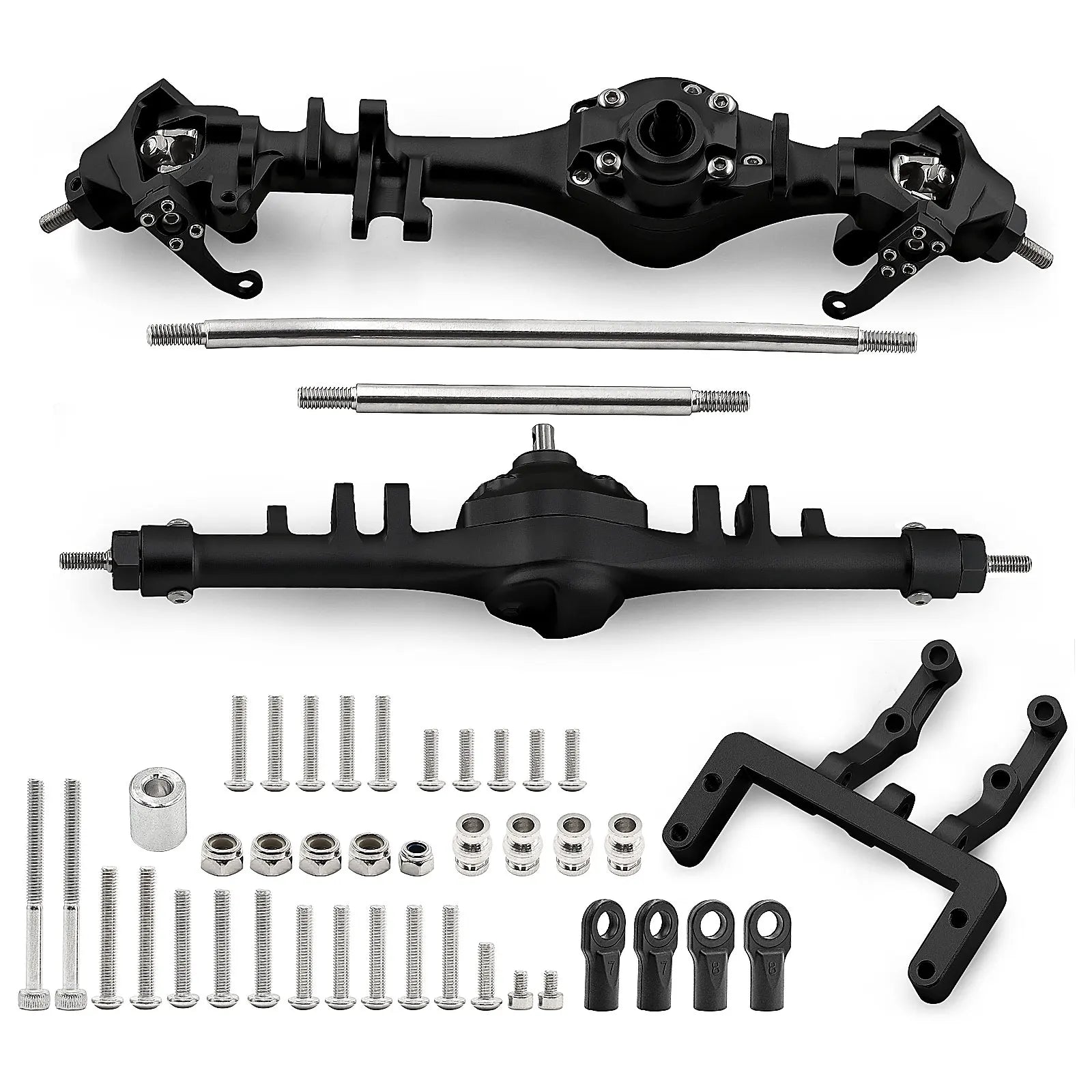 F10T CNC Aluminum Axle Set for Axial SCX10 II SCX10 III VS4-10  10.2 Complete Upgrade Axles Assembly for RC Crawler Truck Parts