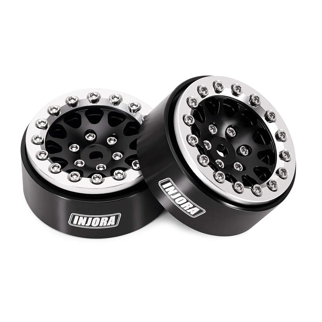 INJORA 1.3" Aluminium Beadlock Wheels for 1/24 1/18 RC Crawler (W1311)