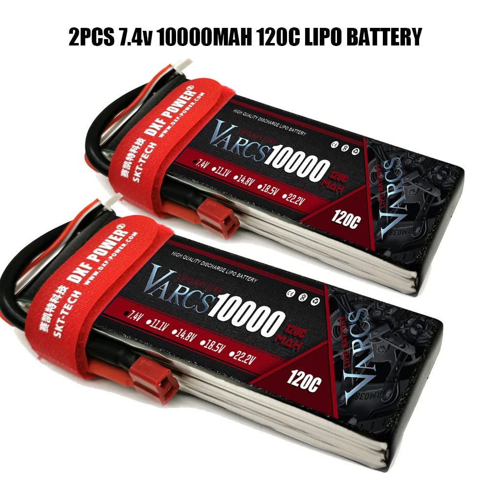2PCS VARCS 7.4V 7.6V 11.4V 11.1V 15.2V 14.8V 22.2V 2S 3S 4S 6S 5200Mah 6300Mah 6500mAh 6200mAh 6750mAh 8000mAh 7000mAh 10000mah