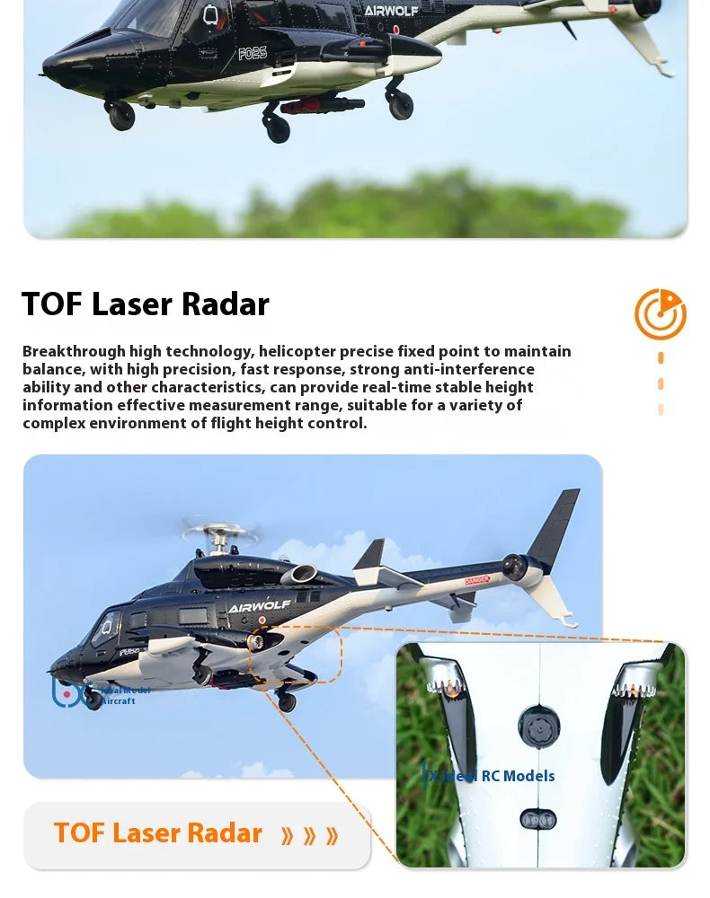 Yuxiang F07s Huey F02s Flying Wolf Armed 1/34 Remote Control Helicopter Gps Positioning Tof Height Control Brushless Motor