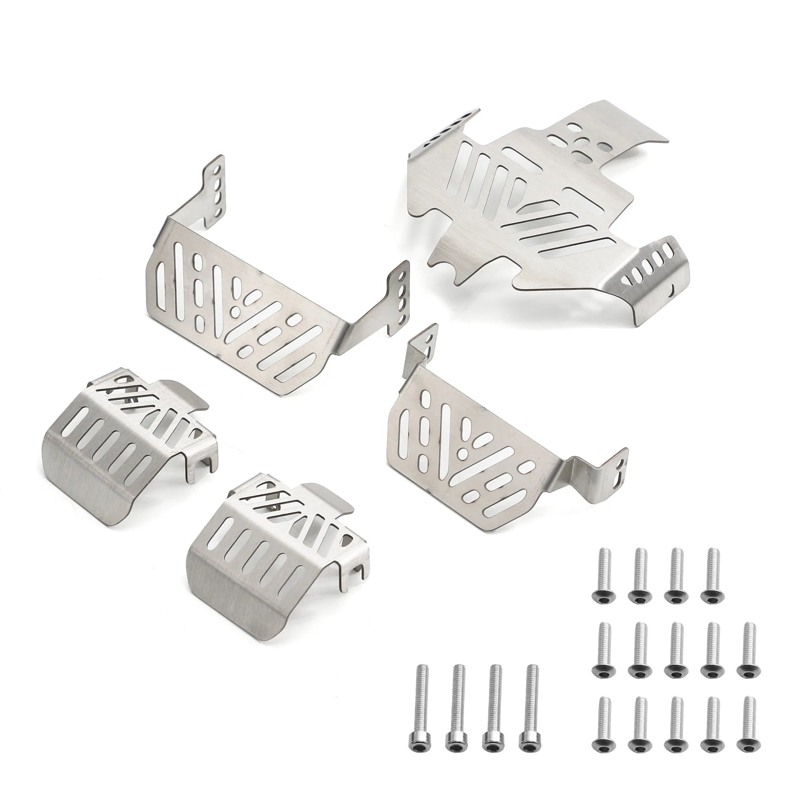 1/10 RC Crawler TRX - 4 Upgrade! Heavy - Duty Stainless Steel Chassis Armor Protection Anti - Skid Plate