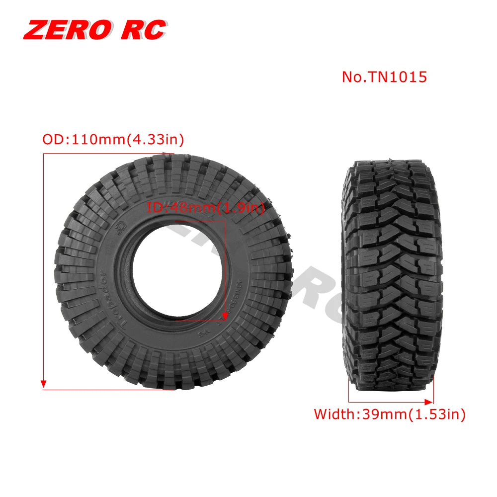 RC TRUCK 1.9" Rock Crawler Tires 90-117mm Tyre For 1/10 Off Road AXIAL SCX10 II III CAPRA TRAXXAS TRX-4 RGT MST RC4WD D90 WHEEL