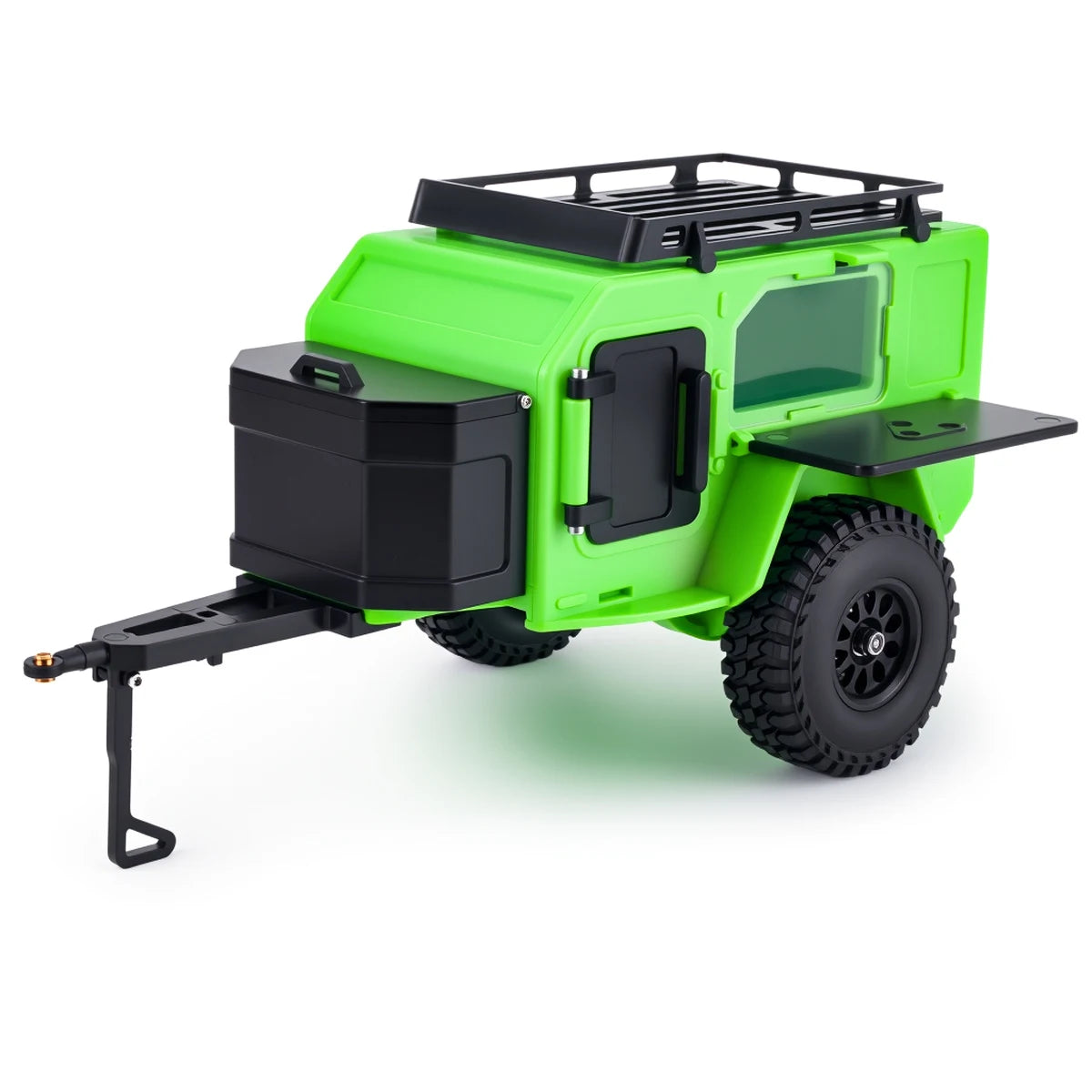 Plastic Off-Road Camping Trailer Motorhome RV Trailers with Stickers for 1/18 1/24 RC Crawler TRX4M SCX24 Decorative Parts