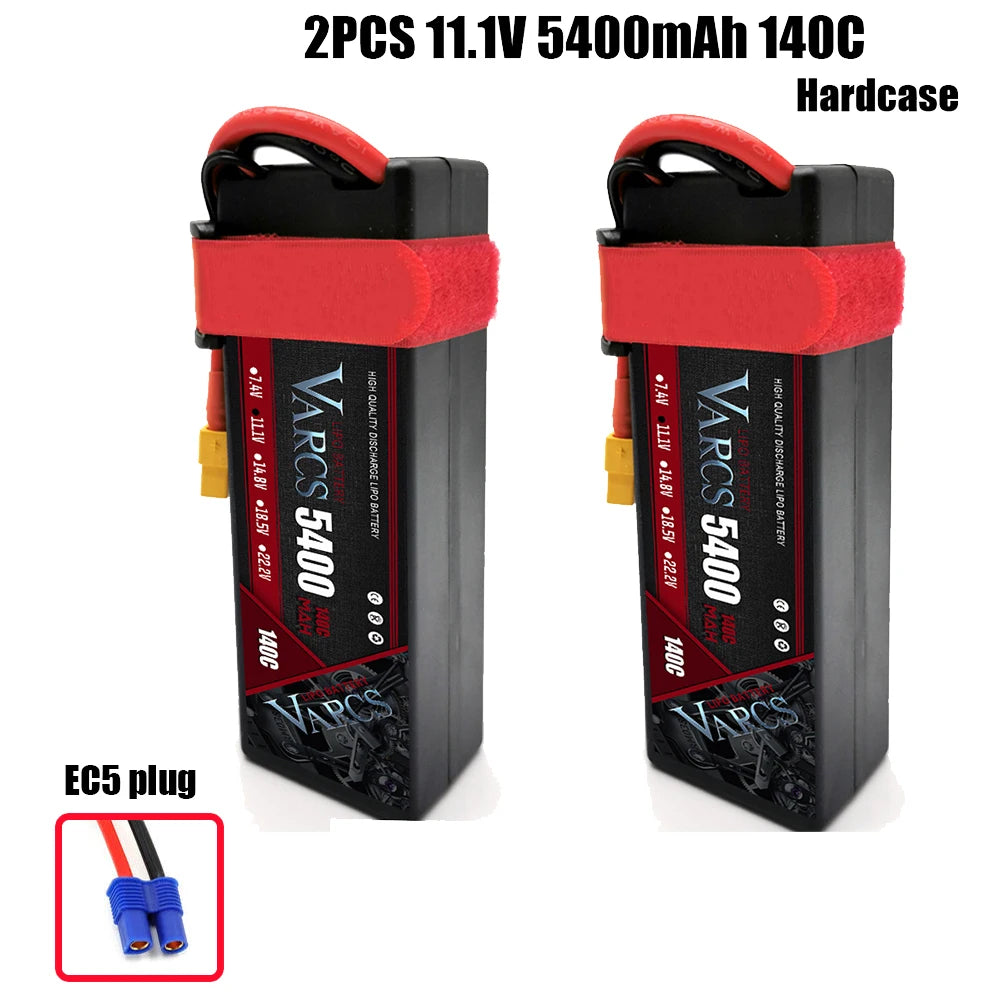 VARCS Lipo 3S 4S Lipo 14.8V 15.2V 11.1V 11.4V Battery 6500mah 7000mah  8400mah 9200mah 10000mah 6200ma 5200mah XT90 EC5 RC Car