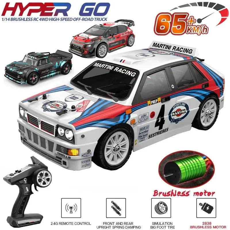 Hyper Go MJX 14301 14302 14303 1 / 14 4WD RC car 65 km / h brushless 2.4G remote control car off road high speed RC cars toys