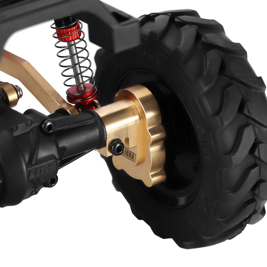 INJORA Brass Portal Drive Housing Steering Knuckles Upgrade Parts For 1/24 RC Crawler FMS FCX24 FCX18