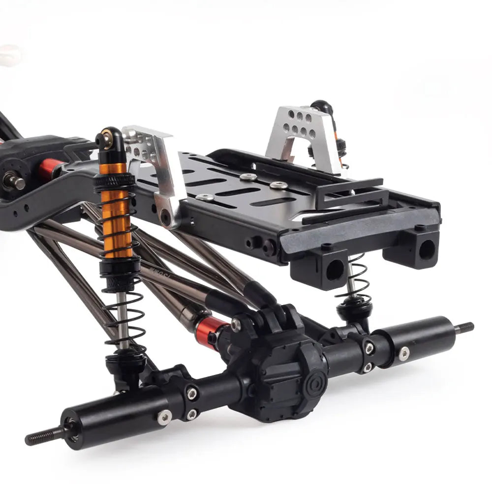 313mm Wheelbase Metal Chassis Frame with Prefixal Single / 2-Speed Transmission for 1/10 RC Crawler Axial SCX10 II 90046 EX86100