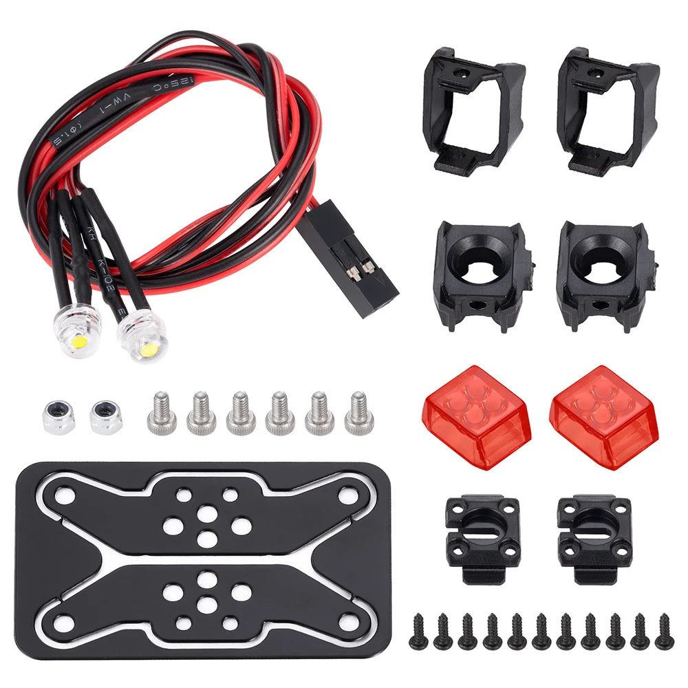 YEAHRUN LED Lights Headlights Spotlight for TRX-4 TRX6 Axial SCX10 Wraith 1/10 RC Crawler Car Upgrade Decoration Parts