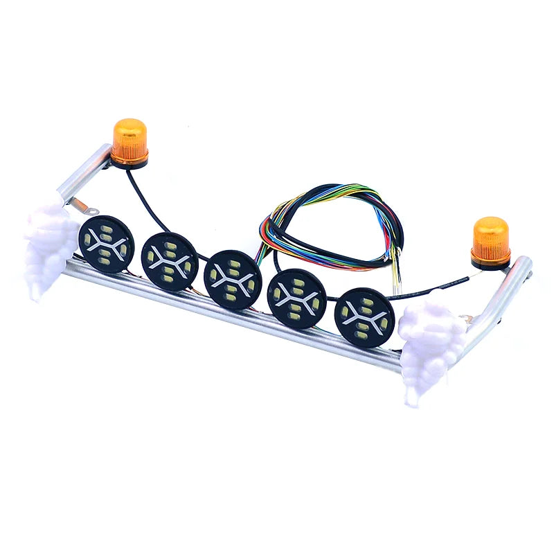 LED Simulation Roof Lights Rotating Lamp for 1/14 Tamiya RC Truck SCANIA 770S R620 Volvo FH16 BENZ Actros MAN TGX TGS Car