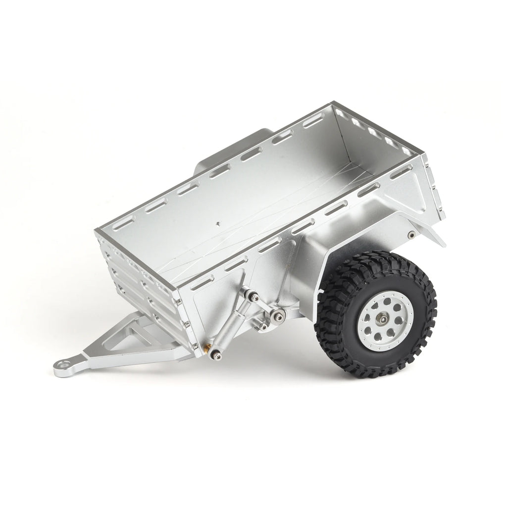 Scale Accessories TRX4M Utility Trailer with Hitch Mount CNC Aluminum for 1/18 RC Crawler TRX4-M Bronco Defender K10 High Trail