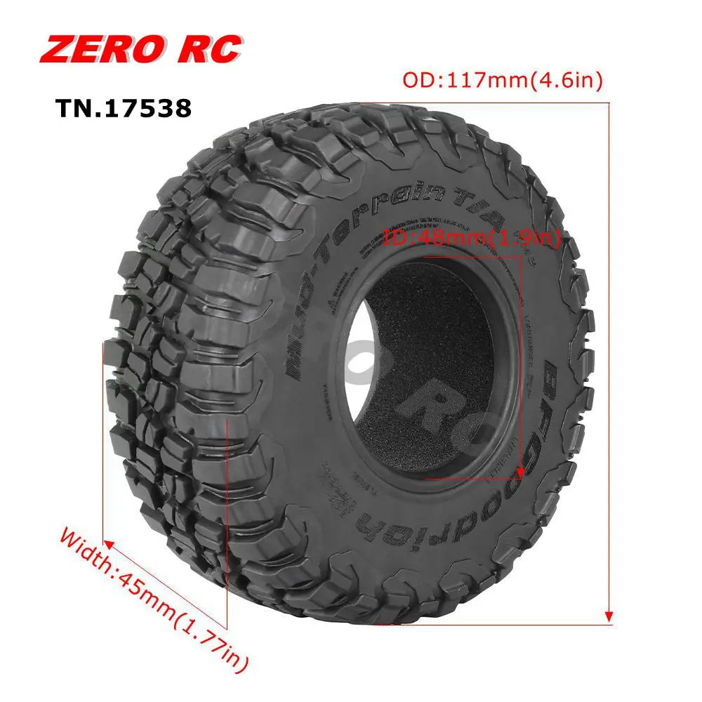 RC TRUCK 1.9" Rock Crawler Tires 90-117mm Tyre For 1/10 Off Road AXIAL SCX10 II III CAPRA TRAXXAS TRX-4 RGT MST RC4WD D90 WHEEL