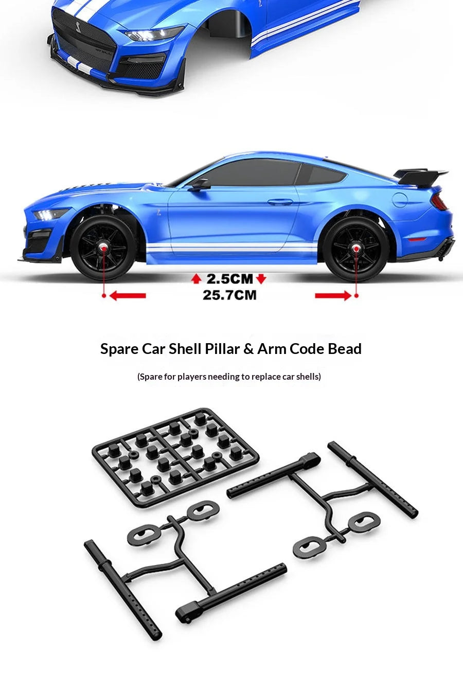 MJX Hyper Rc Car 10306 Ford Mustang Shelby Gt500 1:10 Scale Brushless High Speed Off Road Rally Pc Body Vehicle For Hobby Lovers