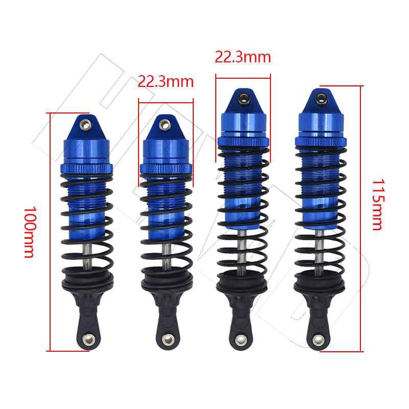 Aluminum Front&Rear Shocks Absorber Assembled for 1/10 Traxxas Slash 4x4 4WD 2WD Rustler VXL Stampede RC Car Upgrade Part