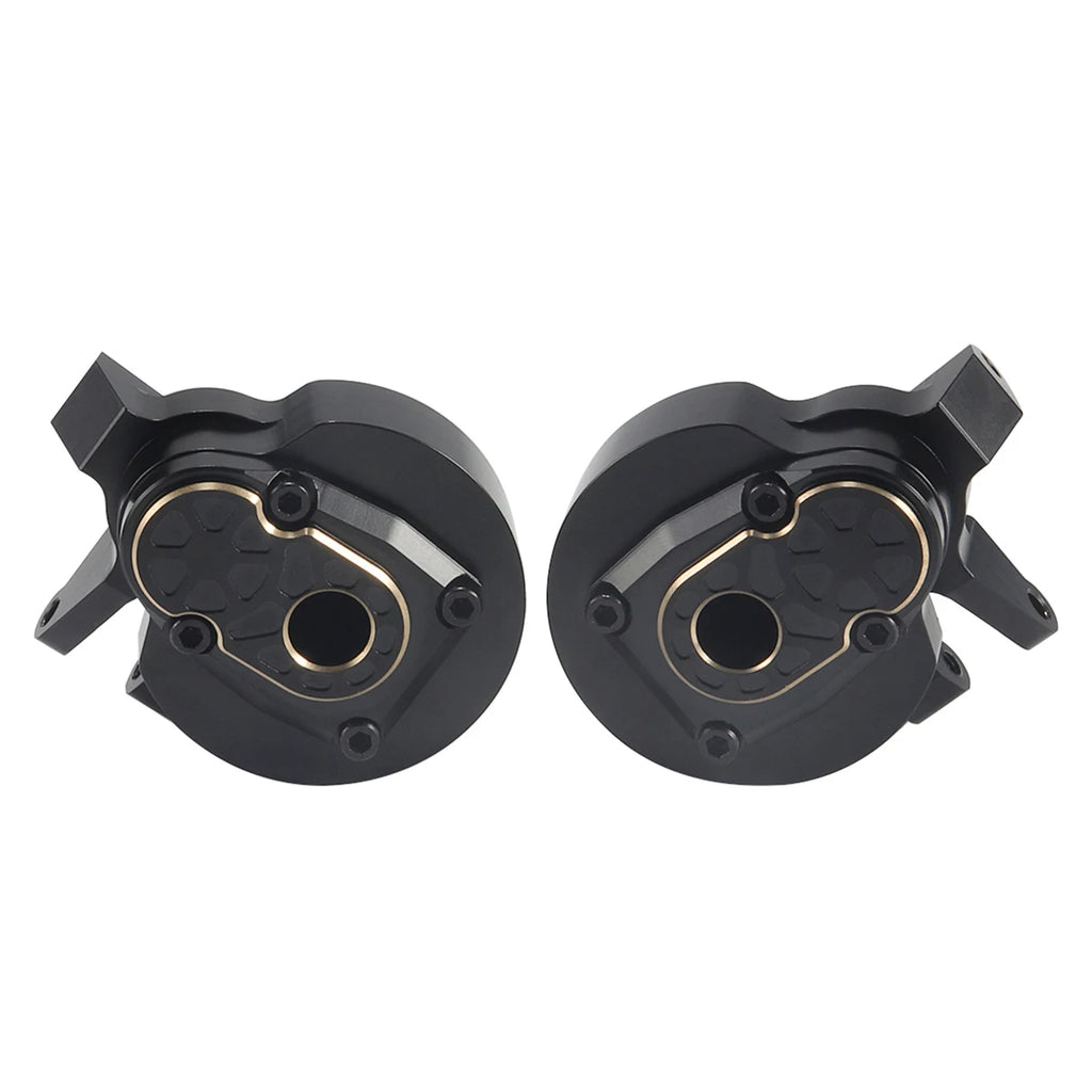 Black Brass Weights Steering Knuckles Portal Cover Set for Axial Capra SCX10 III AR45P SuperShafty CP44 Vanquish F9 Axle Housing
