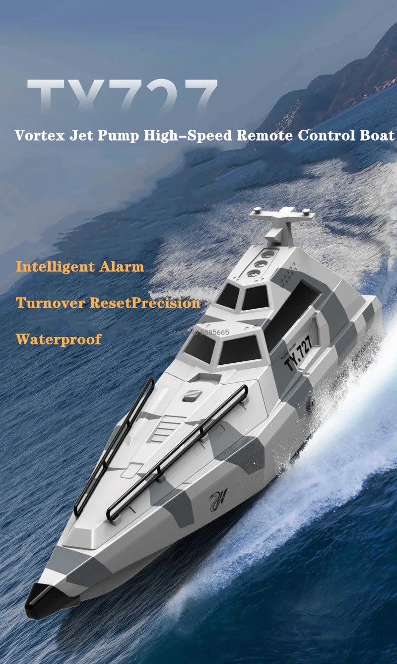 Summer 40KM/H High-Speed RC SpeedBoat Boat Model 200M Waterproof Capsized Reset Low Battery Alarm Electric Remote Control Boat