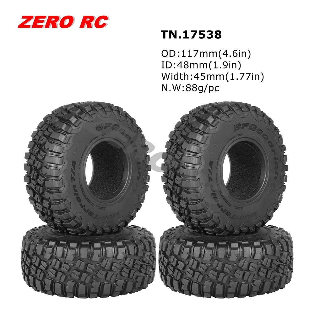 RC TRUCK 1.9" Rock Crawler Tires 90-117mm Tyre For 1/10 Off Road AXIAL SCX10 II III CAPRA TRAXXAS TRX-4 RGT MST RC4WD D90 WHEEL