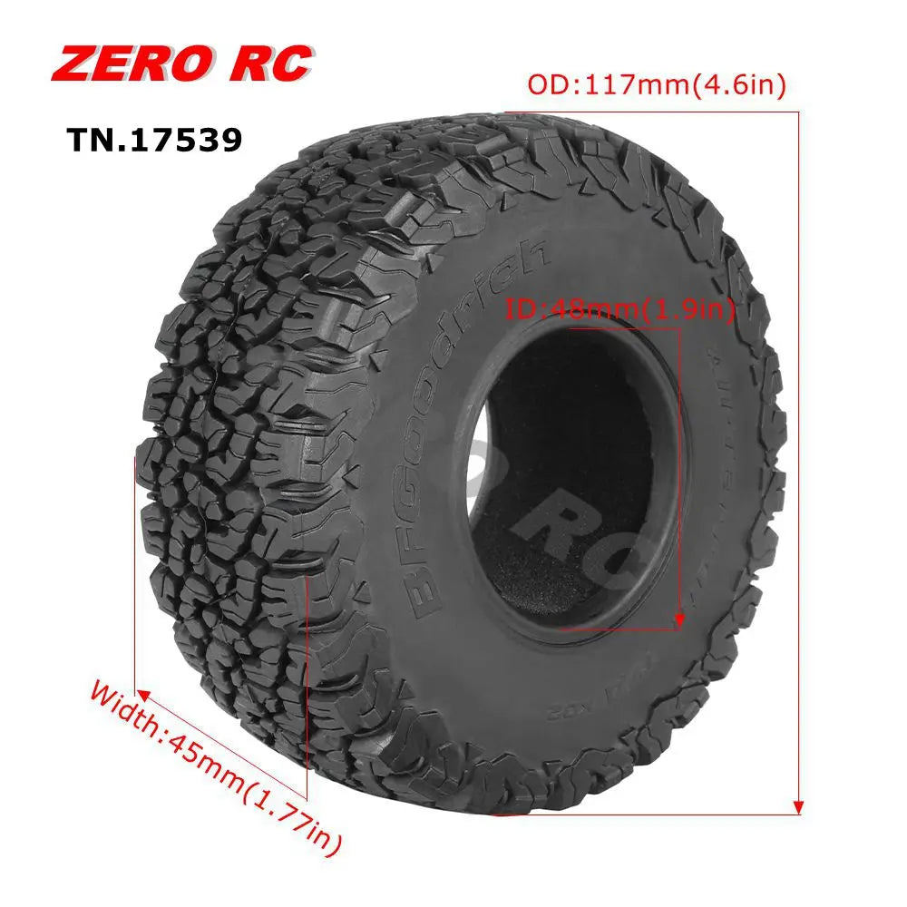 RC TRUCK 1.9" Rock Crawler Tires 90-117mm Tyre For 1/10 Off Road AXIAL SCX10 II III CAPRA TRAXXAS TRX-4 RGT MST RC4WD D90 WHEEL