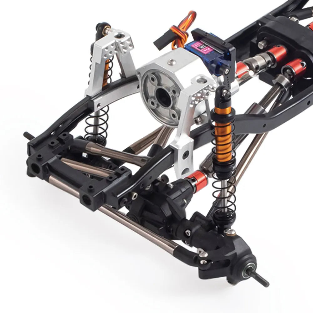 313mm Wheelbase Metal Chassis Frame with Prefixal Single / 2-Speed Transmission for 1/10 RC Crawler Axial SCX10 II 90046 EX86100