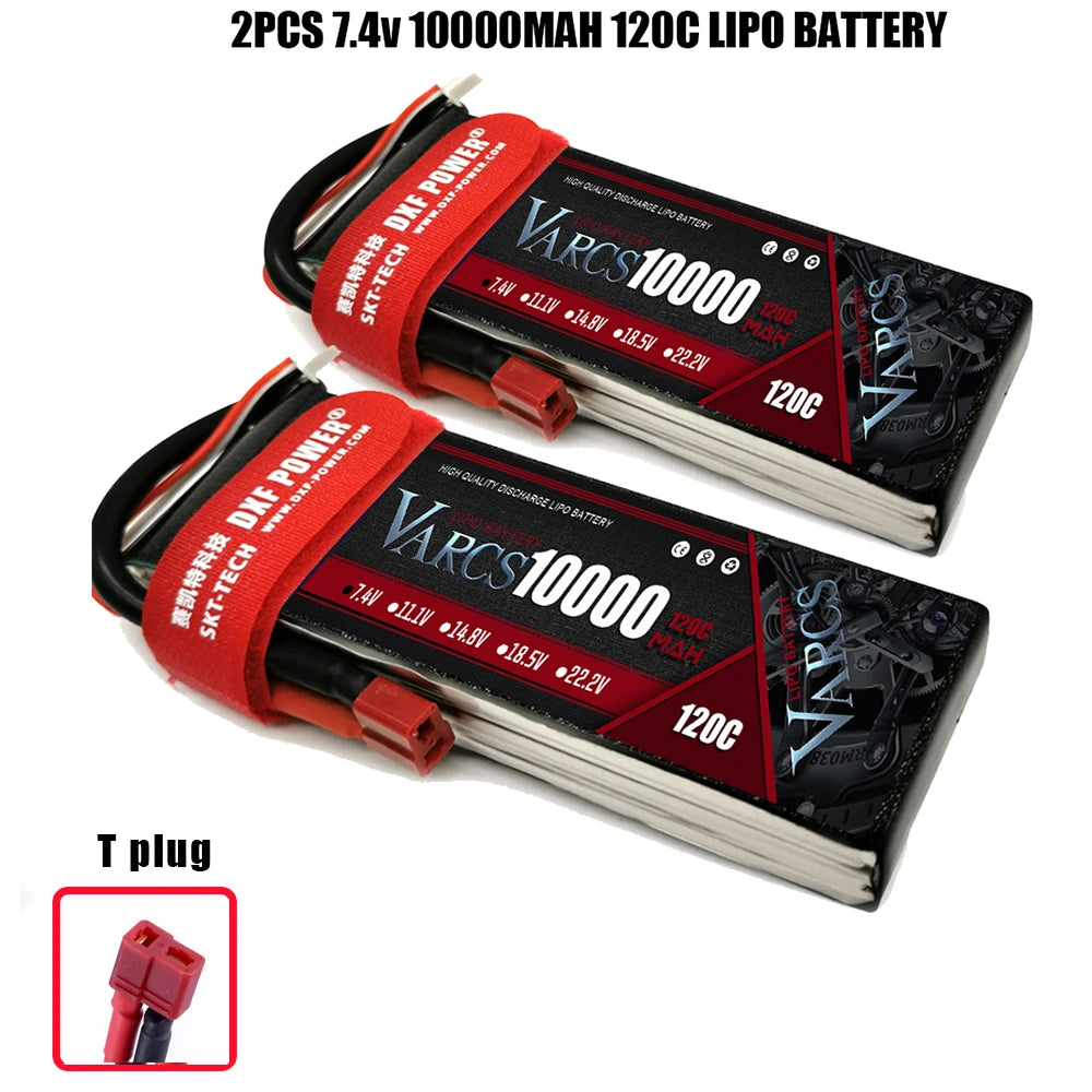 2PCS VARCS 7.4V 7.6V 11.4V 11.1V 15.2V 14.8V 22.2V 2S 3S 4S 6S 5200Mah 6300Mah 6500mAh 6200mAh 6750mAh 8000mAh 7000mAh 10000mah
