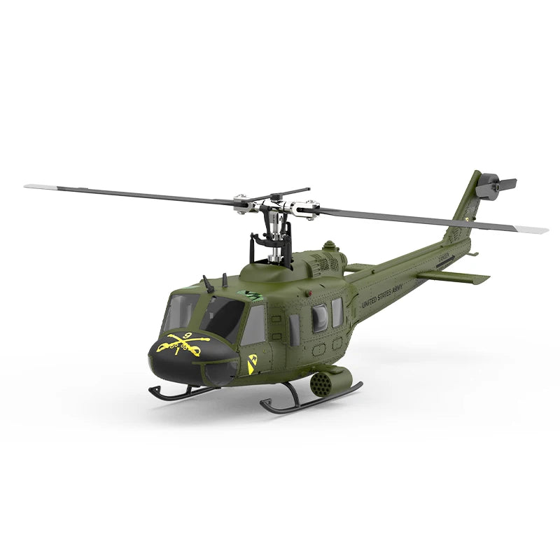 Eachine E190 PRO UH-1 6-Channel RC Helicopter Brushless Motor GPS Hold Altitude Scale Military Green Sealed Box