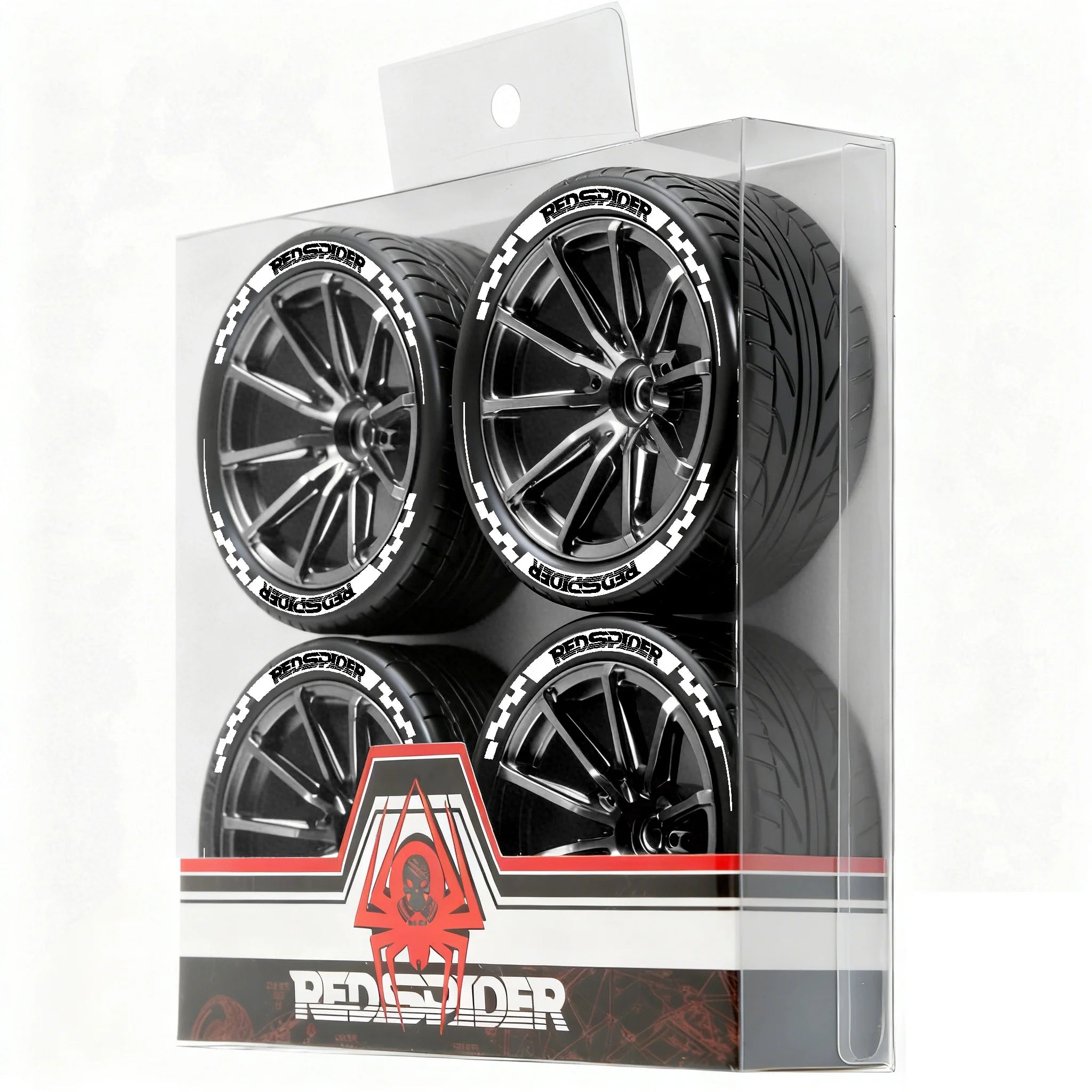 1/10 Metal RC On-Road Wheel Tires 2.55" OD 12mm Hex for 1/10 Tamiya TT01 TT02 XV02 XV01 WLtoys HSP Kyosho WR8 RedCat Sakura HPI