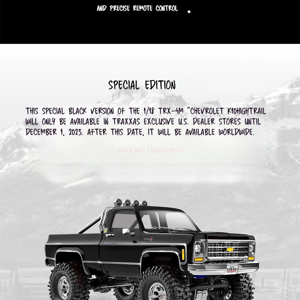 TRAXXAS 1/18 RC Car TRX4M K10 Heightening Crossing Version Of Climbing Car Off-road Vehicle Toys For Adult Kid Gift