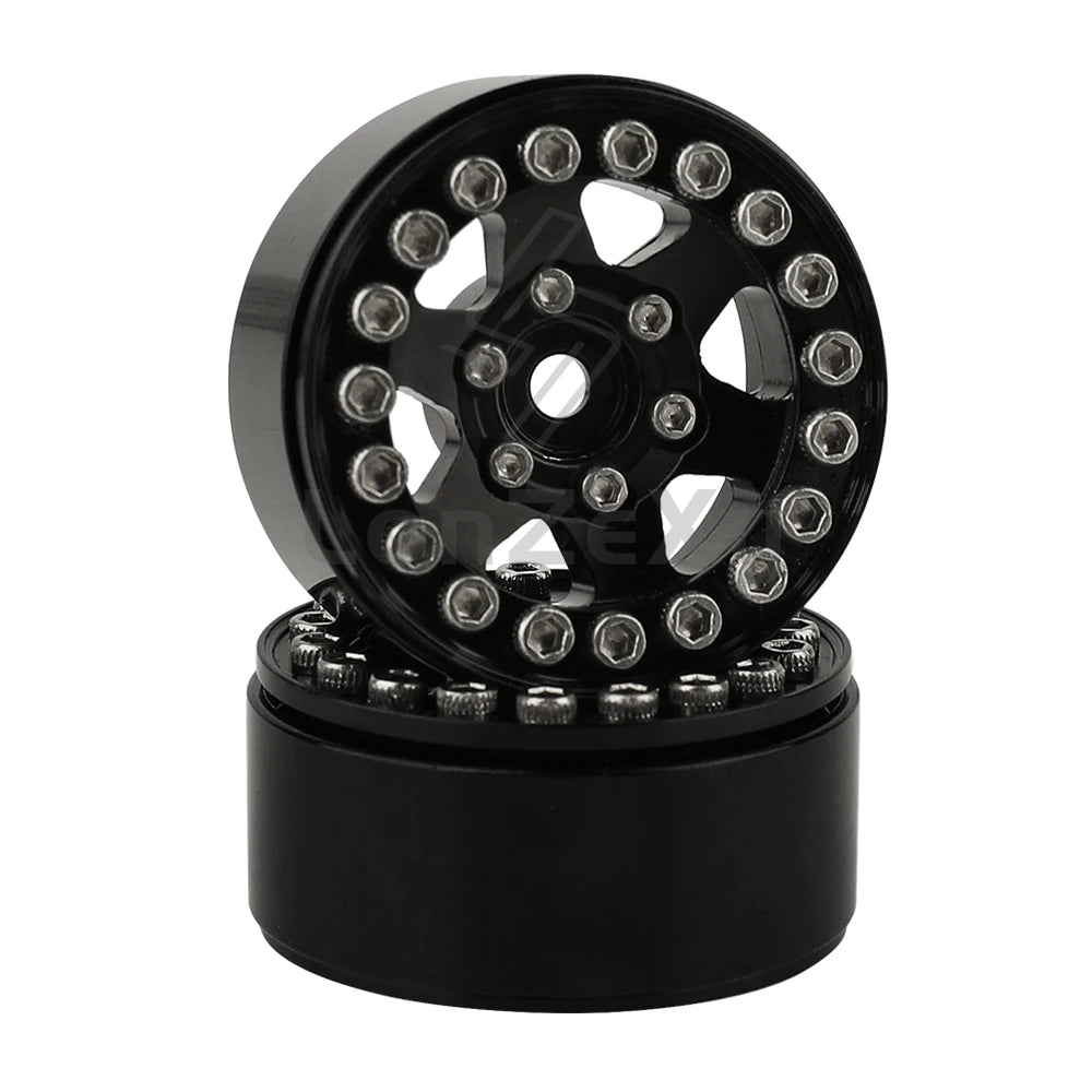 Aluminum Alloy 1.0 Inch Beadlock Wheel Hub Rims for RC Crawler Car 1/24 Axial SCX24 AX24 FCX24 1/18 TRX4M Metal Upgrade Parts